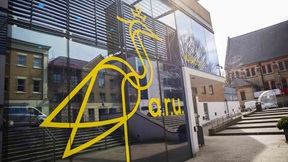 Main entrance to Anglia Ruskin University's campus in Cambridge