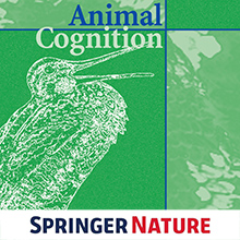 Cover of an issue of Animal Cognition journal with the Springer Nature logo superimposed at the bottom