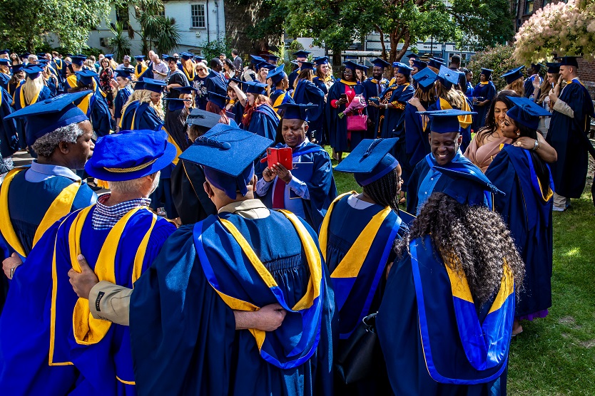 ARU students at a graduation ceremony