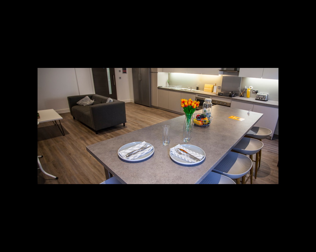 HOST studio accommodation kitchen