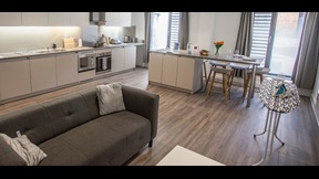 HOST studio accommodation kitchen
