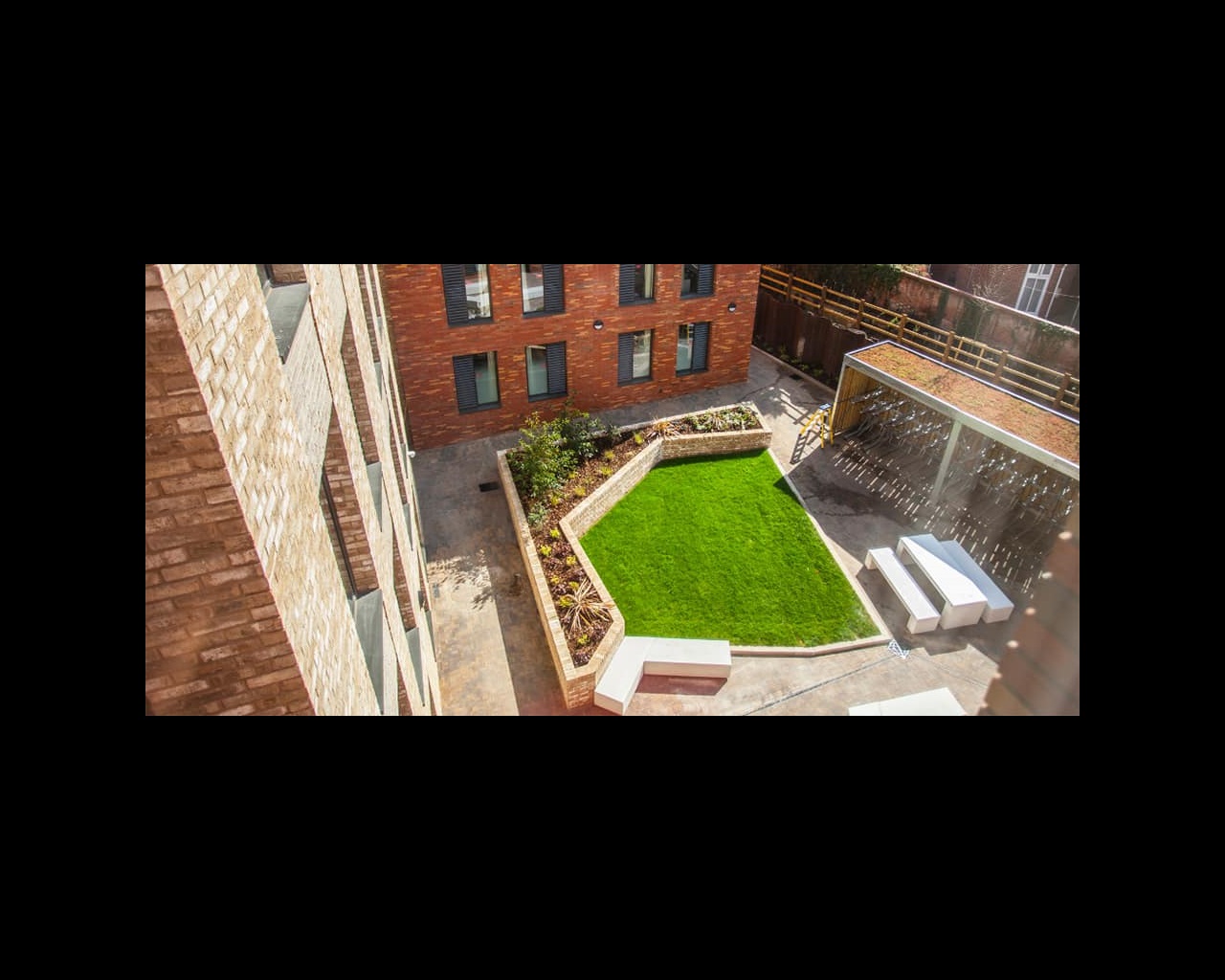 HOST studio accommodation courtyard