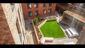 HOST studio accommodation courtyard