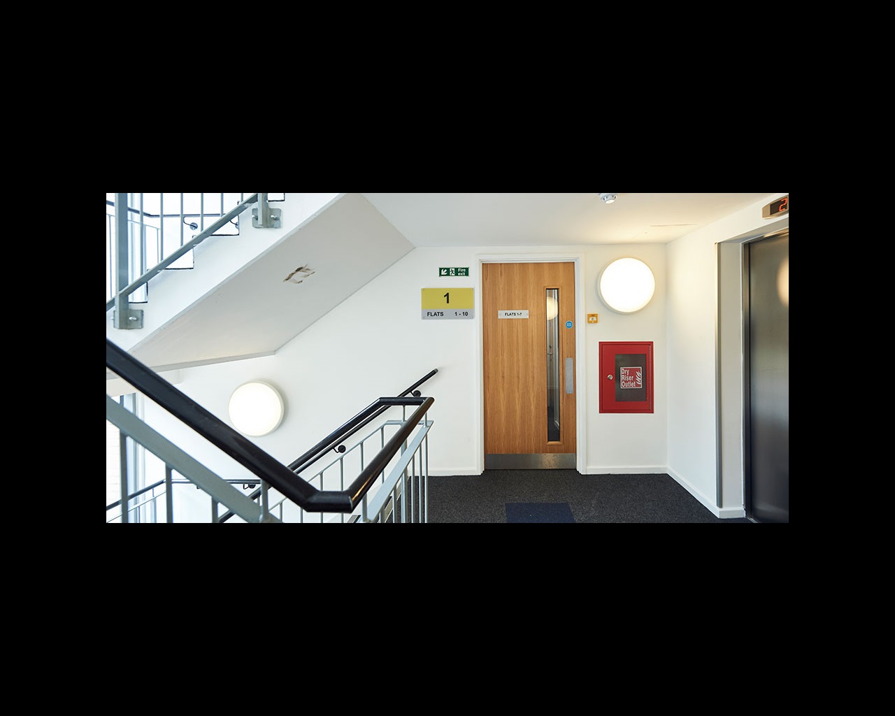 Stairwell, corridor and lift