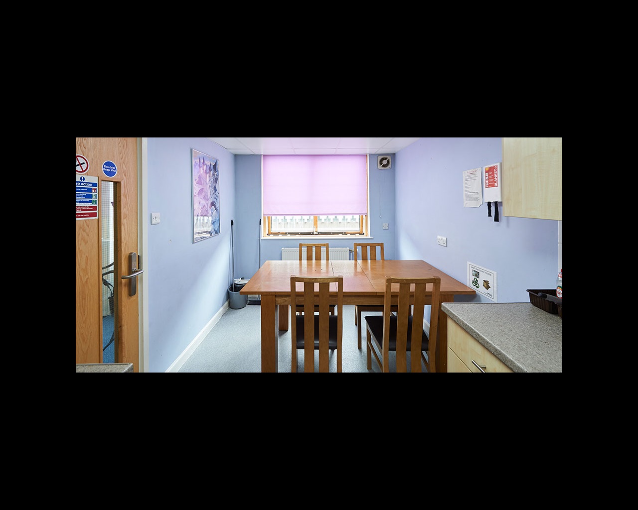 Dining table and four chairs