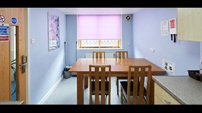 Dining table and four chairs
