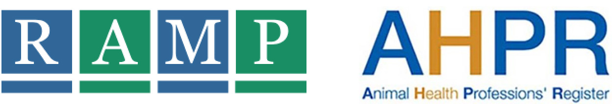 Ramp and Animal Health Professions' Register logos